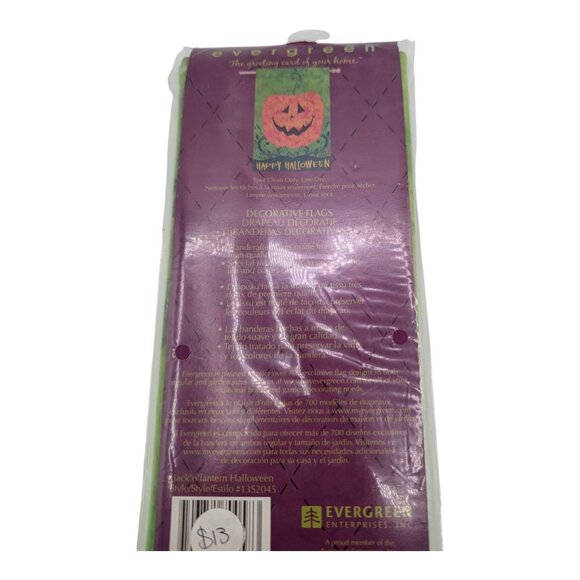 Evergreen Suede Reflections Happy Halloween Decorative Flag 29 x 43 Double Sided - Picture 5 of 7